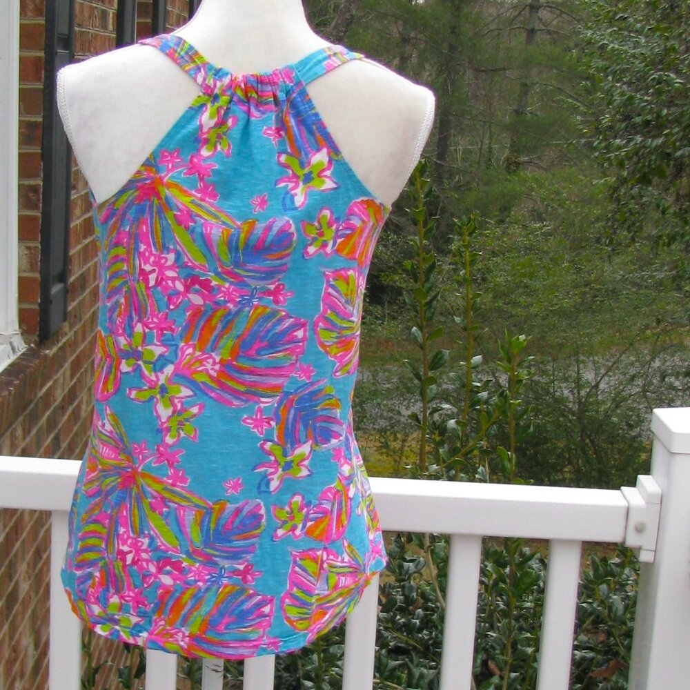 Lilly Pulitzer Minka trapeze strappy racerback tank top shirt XS pullover - Picture 6 of 6